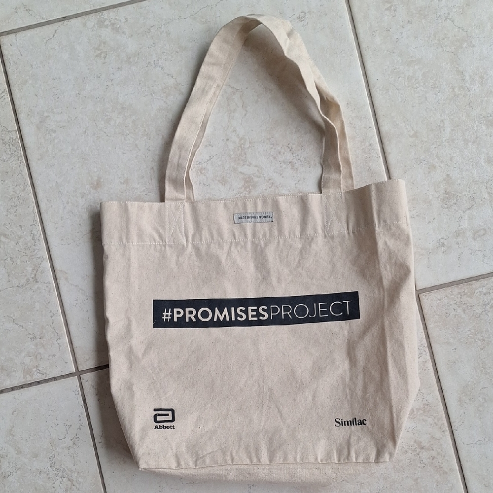 Canvas tote bag from the Abbott Similac Promises Project campaign